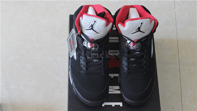 Authentic Air Jordan 5 Retro Black Supreme